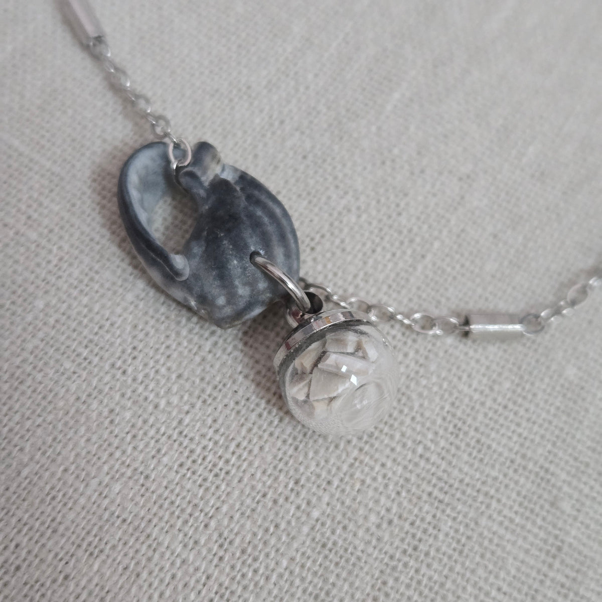 Bracelet coquillage et pierre de lune