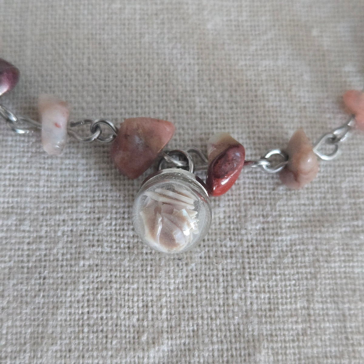Bracelet pierre naturelle et coquillage