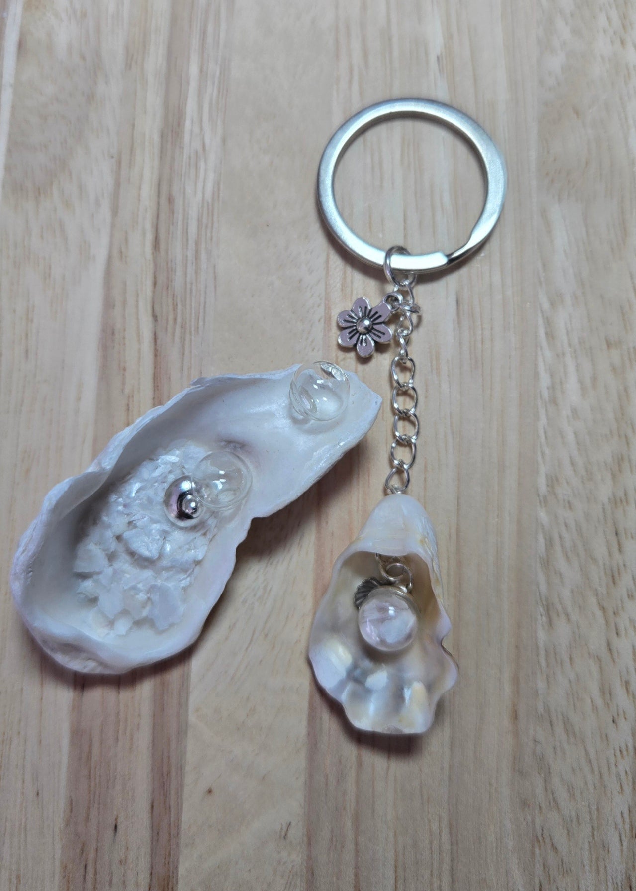 Porte-clés huitre et coquillage