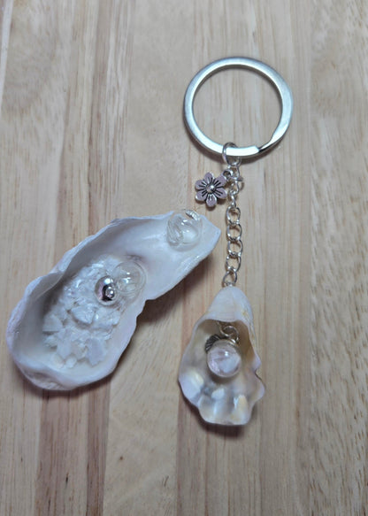 Porte-clés huitre et coquillage