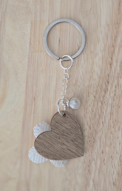 Porte bonheur bois et coquillage