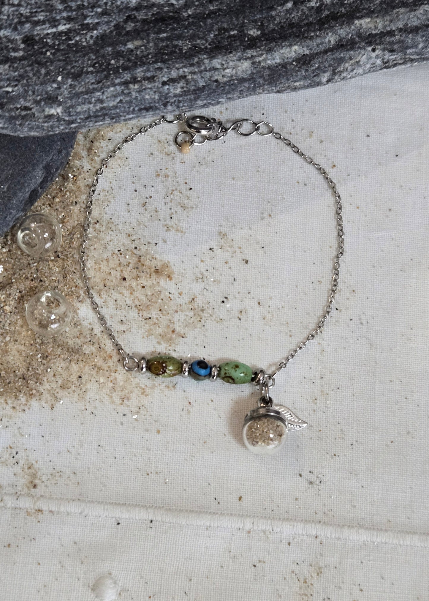 Bracelets perles sable de plage