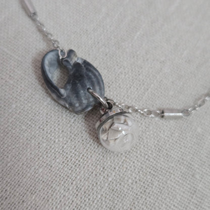 Bracelet coquillage et pierre de lune