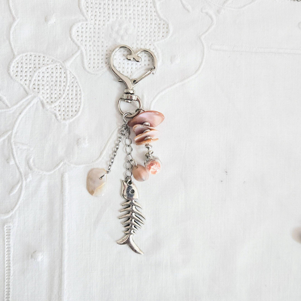 Porte-clés nacre et coquillage and fish