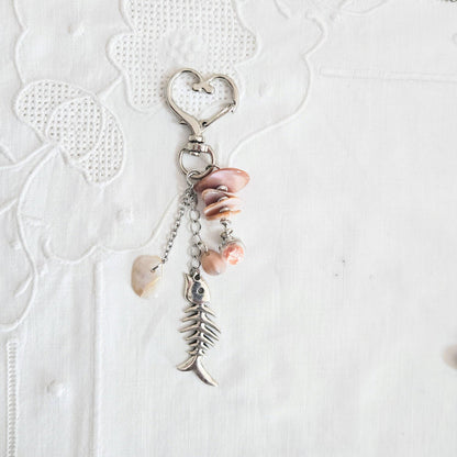 Porte-clés nacre et coquillage and fish