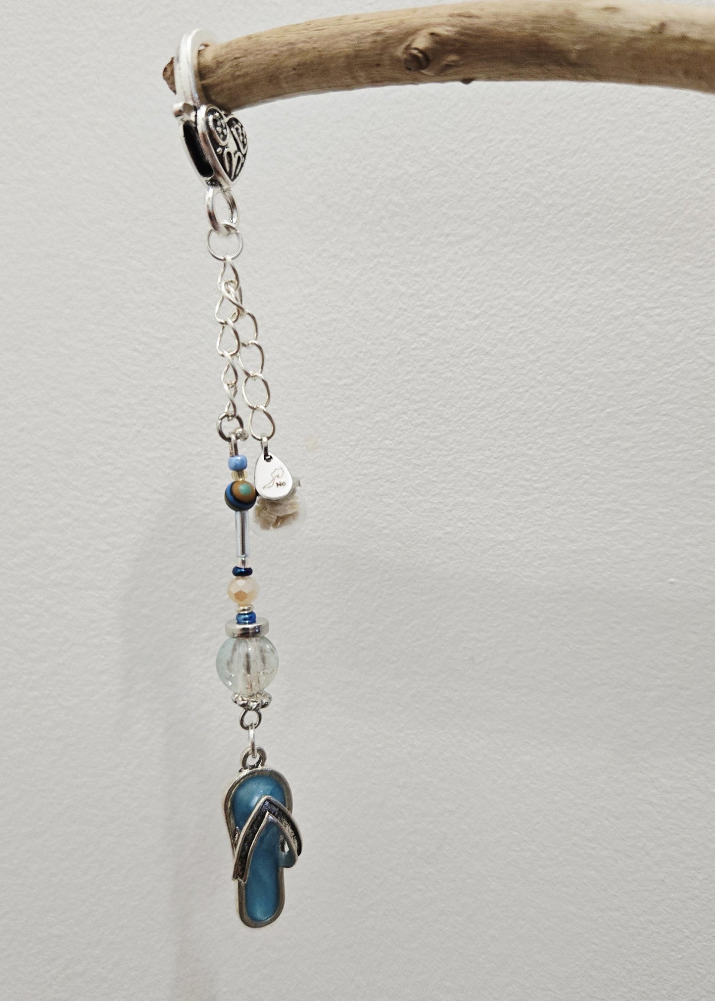 Verre & perles bleues