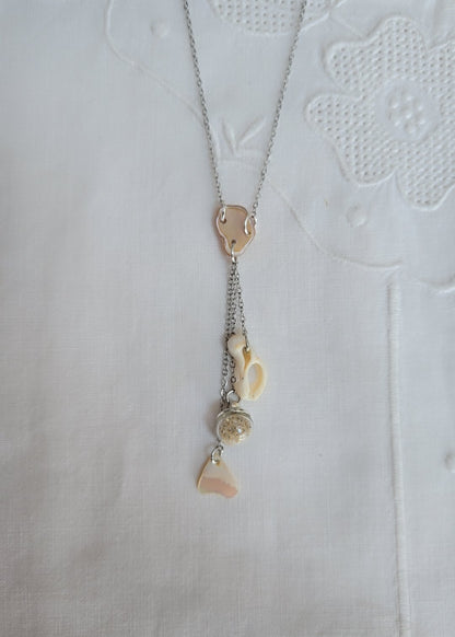 Collier coquillage nacre et sable naturel