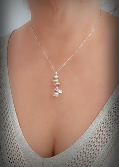 Collier pendentif nacre
