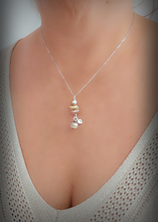 Collier pendentif nacre