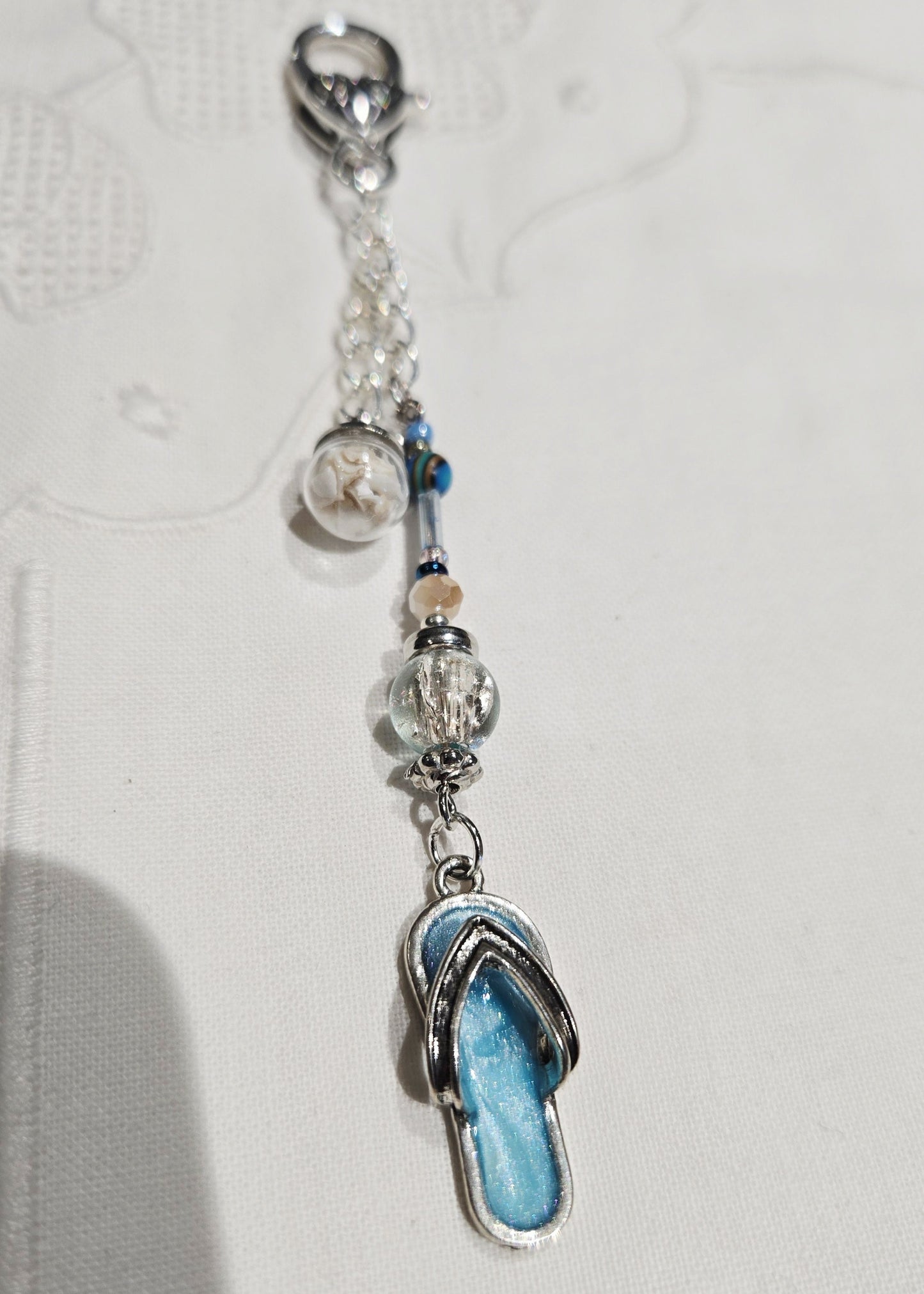 Verre & perles bleues