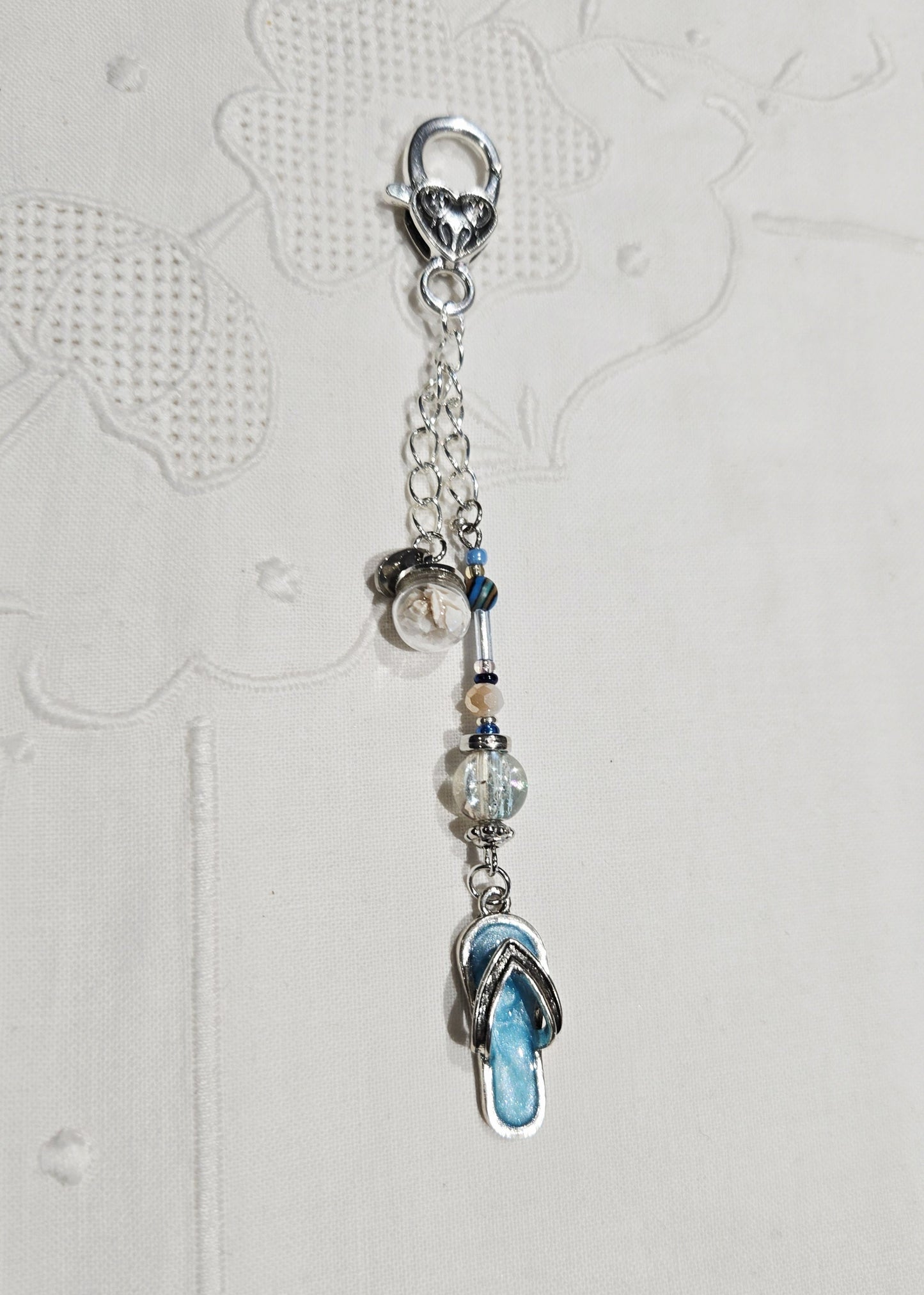 Verre & perles bleues
