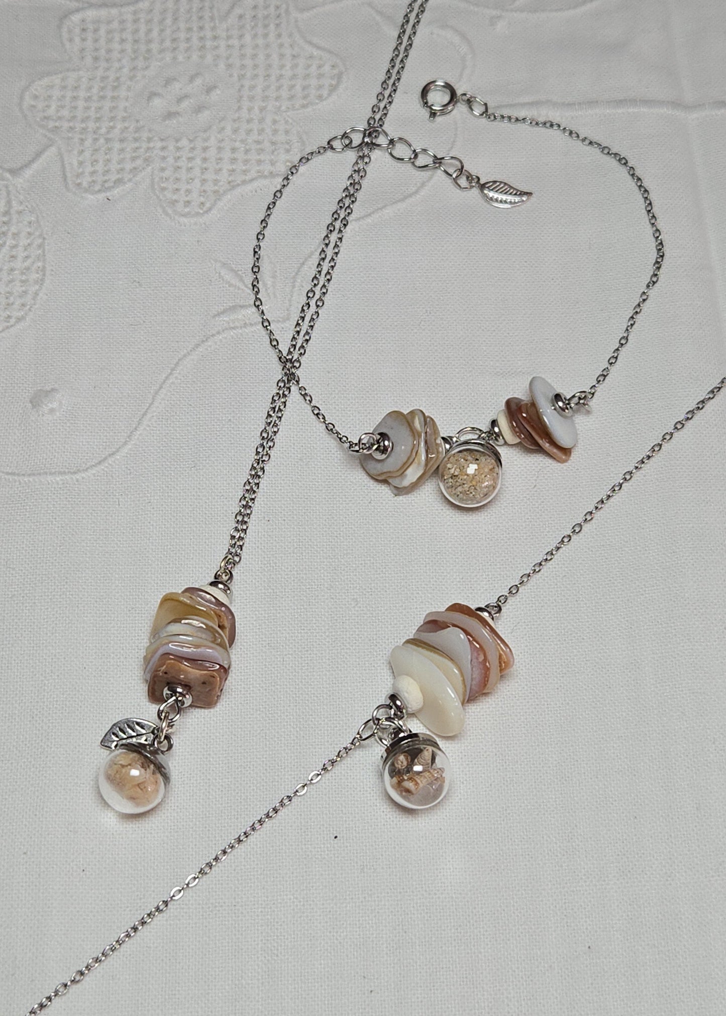 Parure bijoux nacre
