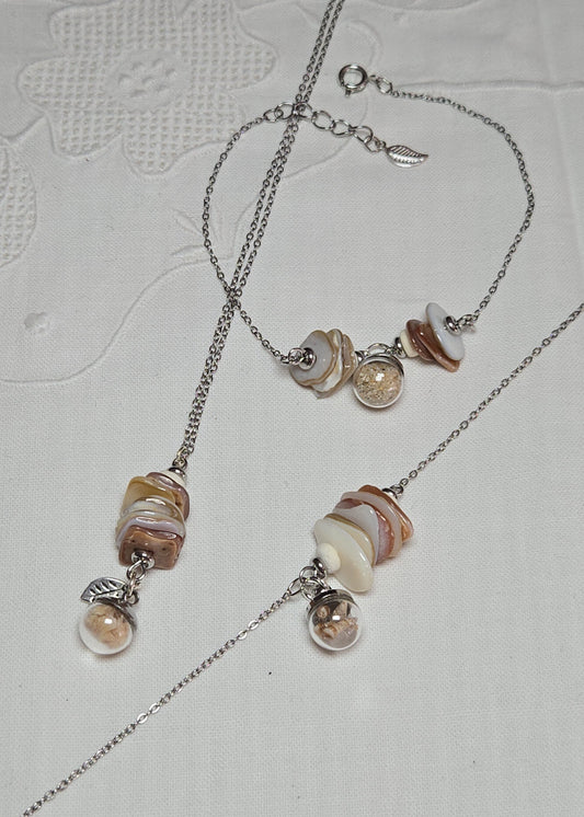 Parure bijoux nacre