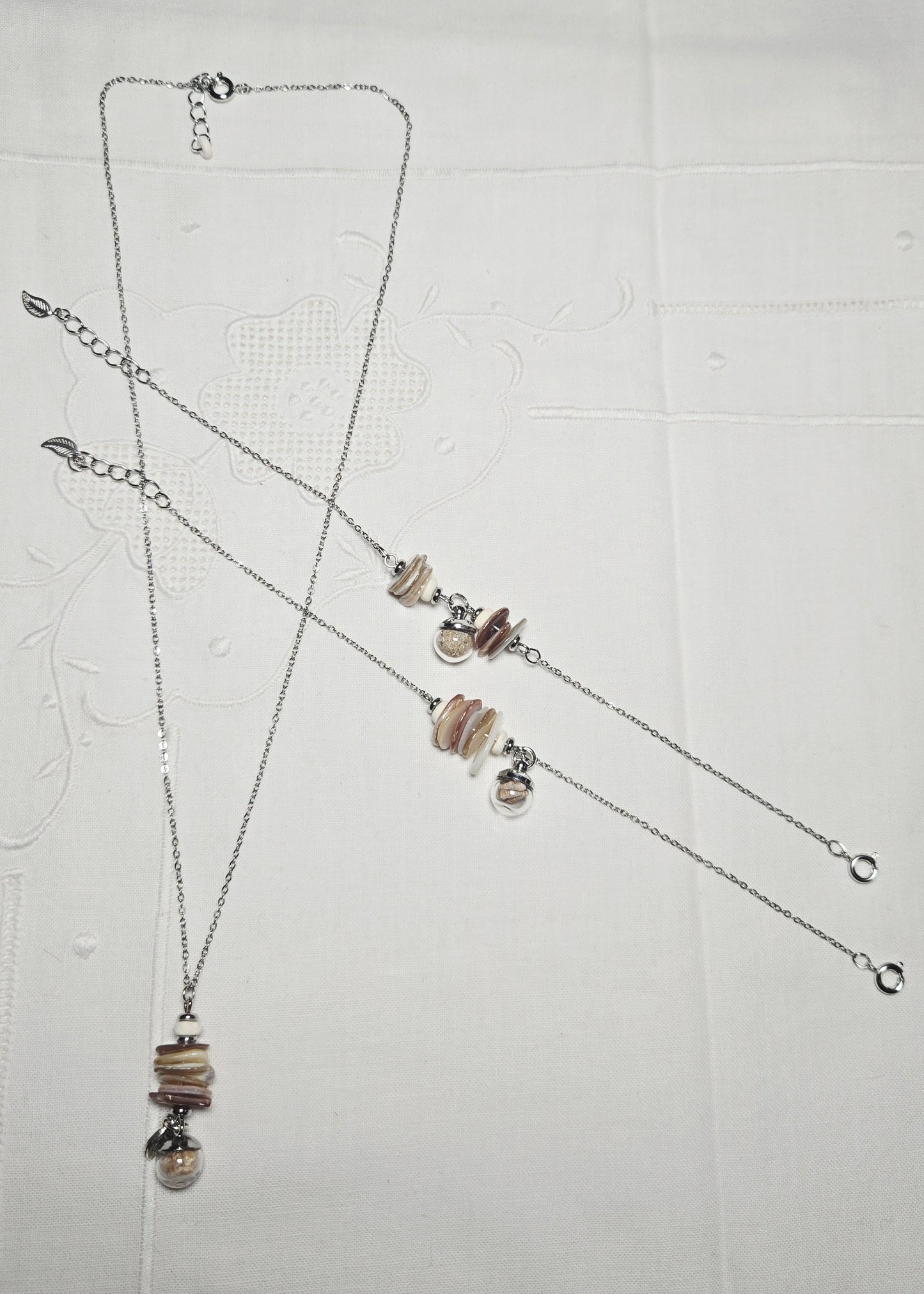 Parure bijoux nacre