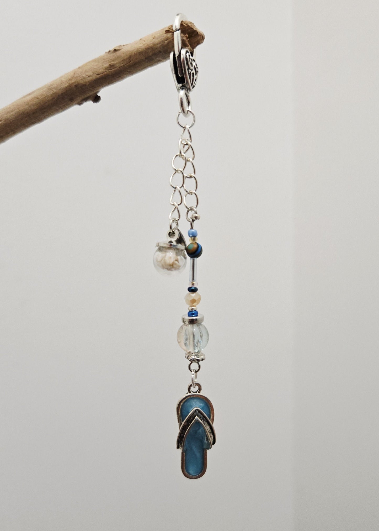 Verre & perles bleues