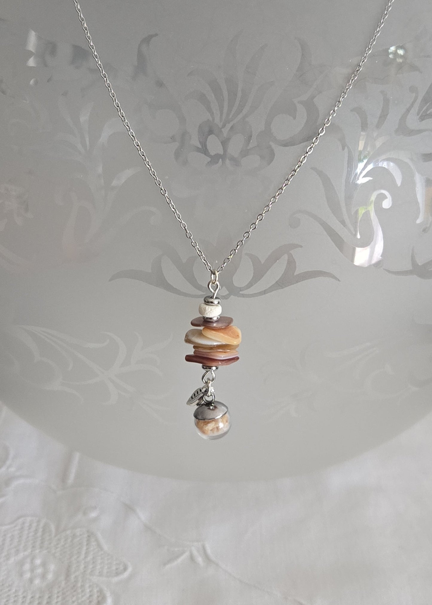 Collier pendentif nacre