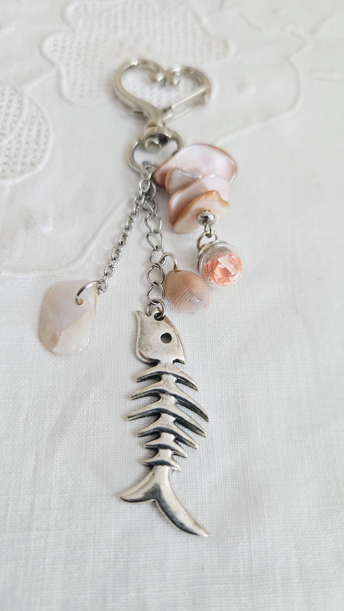 Porte-clés nacre et coquillage and fish