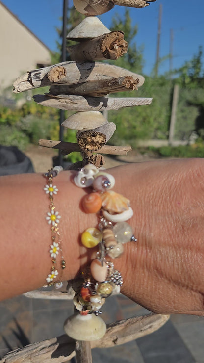 Bracelet coquillages naturels